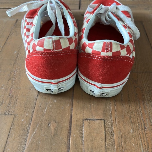 Vans old skool red and white checkered sneakers - Picture 4 of 9